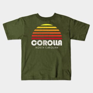 Corolla North Carolina Sunset Corolla NC Kids T-Shirt